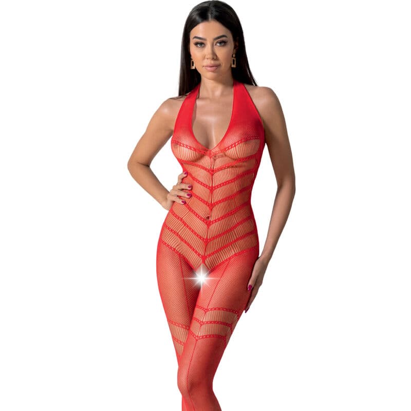 Passion BS100 – Bodystocking aus elastischem Mesh
