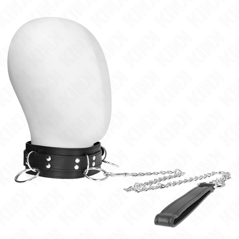 Kink – 3-Ring-Halsband mit langer Leine, 80 cm