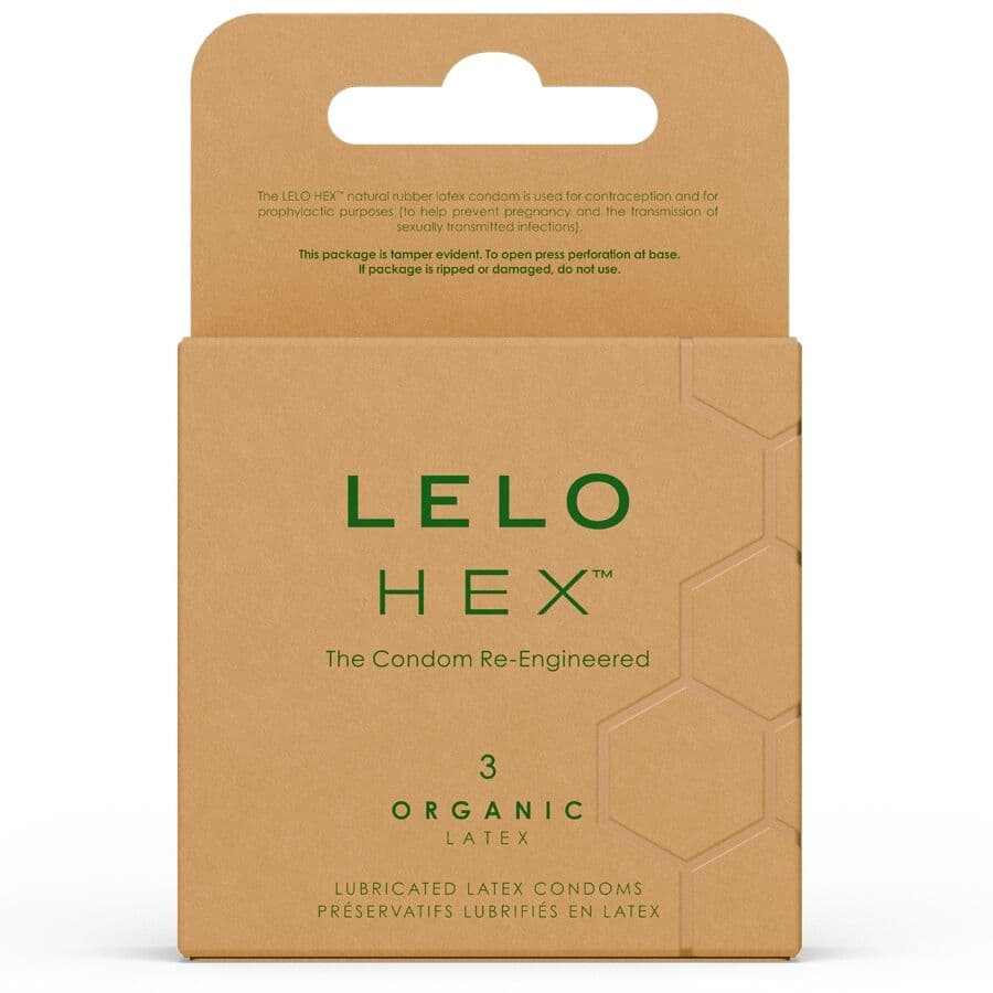 Lelo Hex Organic – Kondome aus Bio-Latex mit Sechseckstruktur