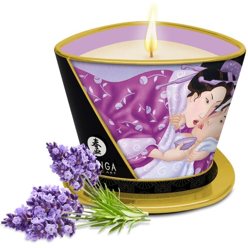 Shunga Massagekerze Lavendel – 170 ml