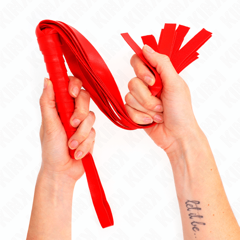 Kink – Peitsche mit breitem Schwanz in , 48,5 cm – Rot, Ansicht 5