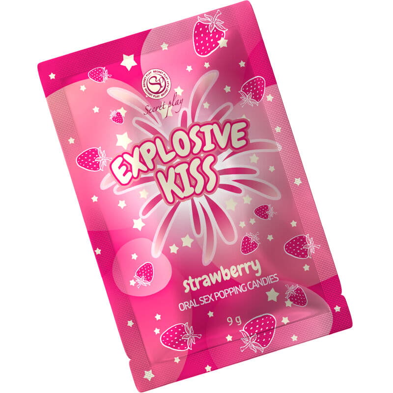 Secretplay Erdbeer-Sprengbonbons – Knisternde Popcandy für den Oralsex