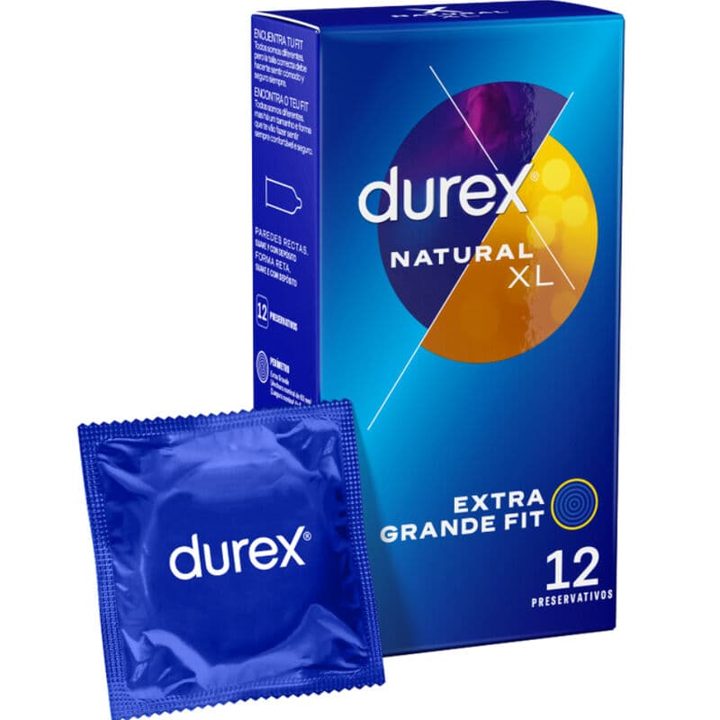 Durex Natural XL – Kondome in XL-Passform, 12 Stück