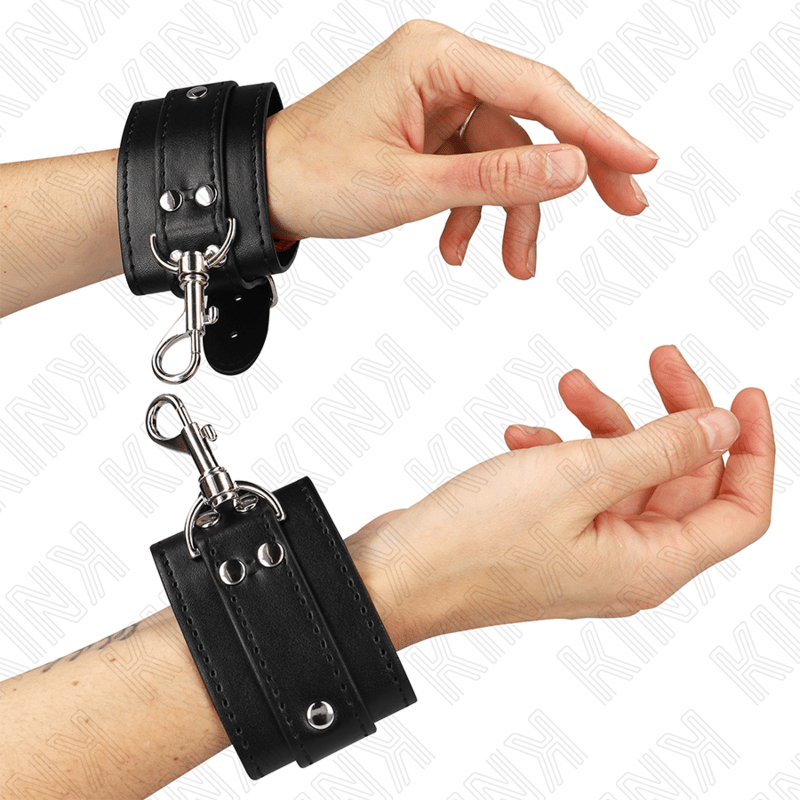 Kink Dungeon – Handgelenkfesseln, Schwarz, verstellbar