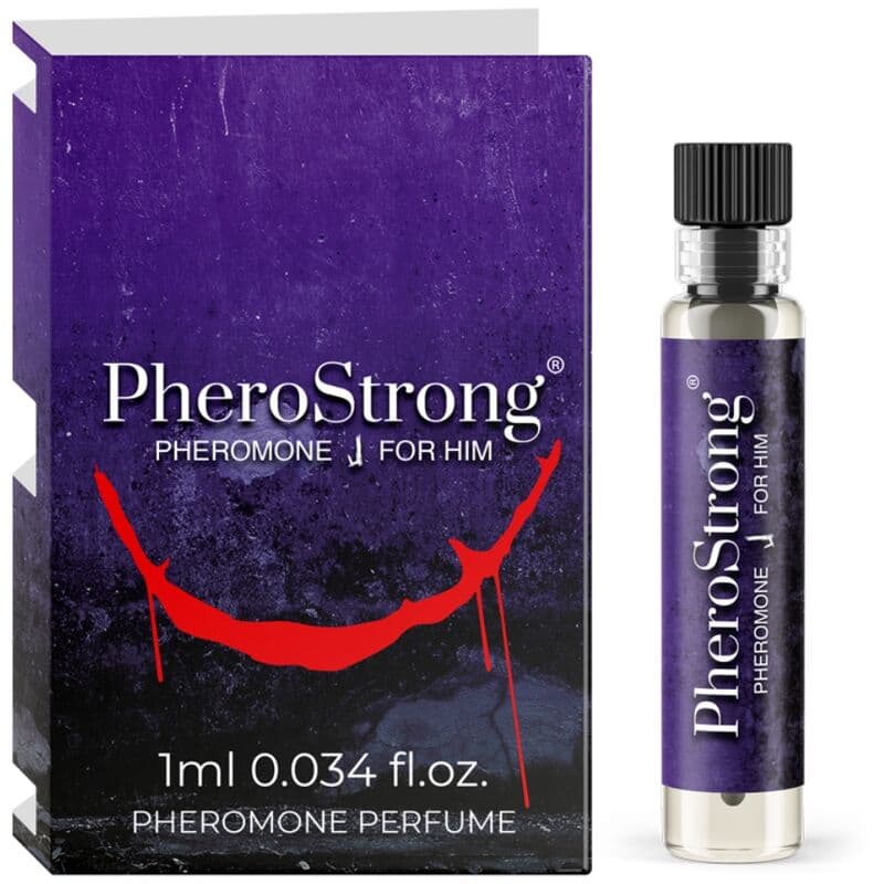 PheroStrong J for Him Pheromon-Parfum für Männer, 1-ml-Probe im Größenvergleich