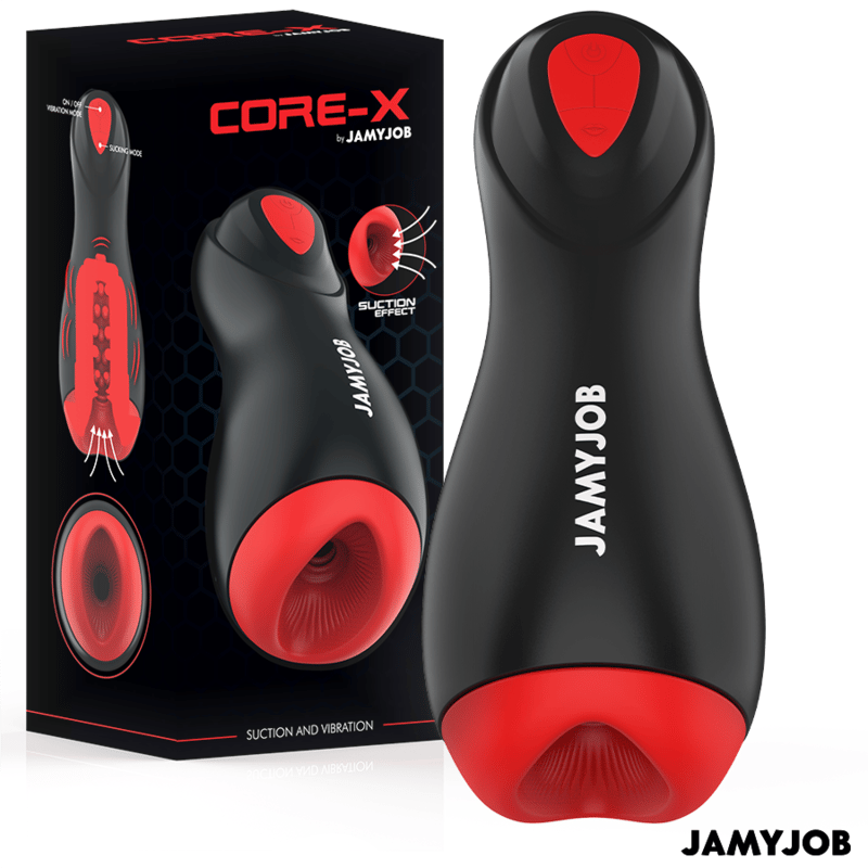 Jamyjob Core-X – automatischer Masturbator mit Saug- und Vibrationsfunktion