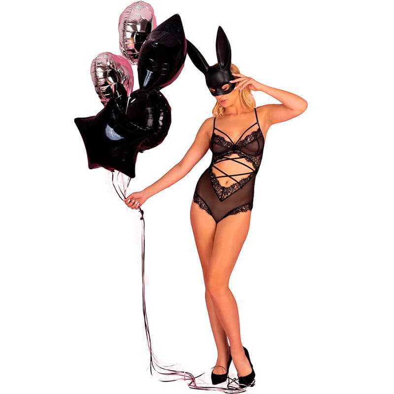 Livco Corsetti Kylssiam – Body aus Tüll und Spitze, schwarz