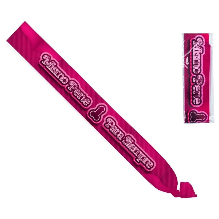 Diverty Sex Diablo Picante – JGA-Schärpe mit Penis-Motiv, Rosa