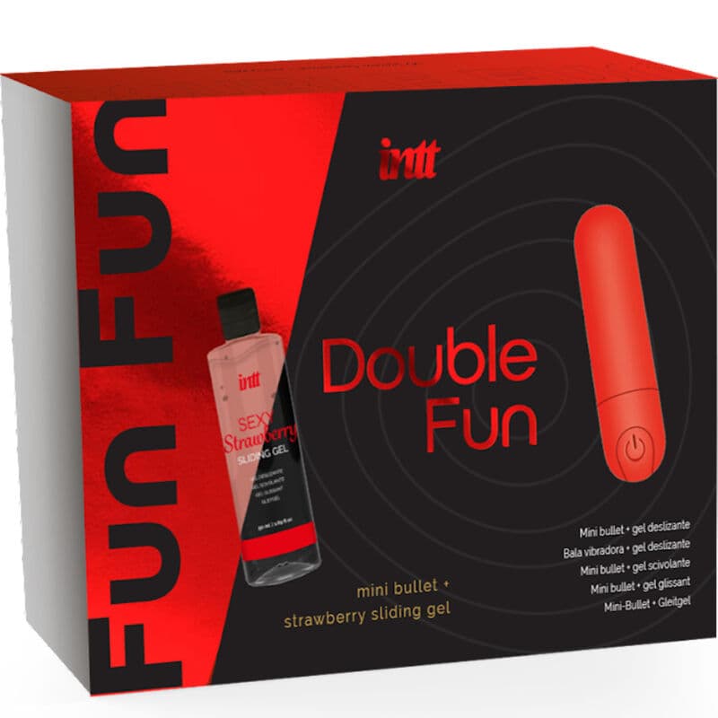 Intt Double Fun Kit – Vibrationskugel mit Erdbeer-Massagegel