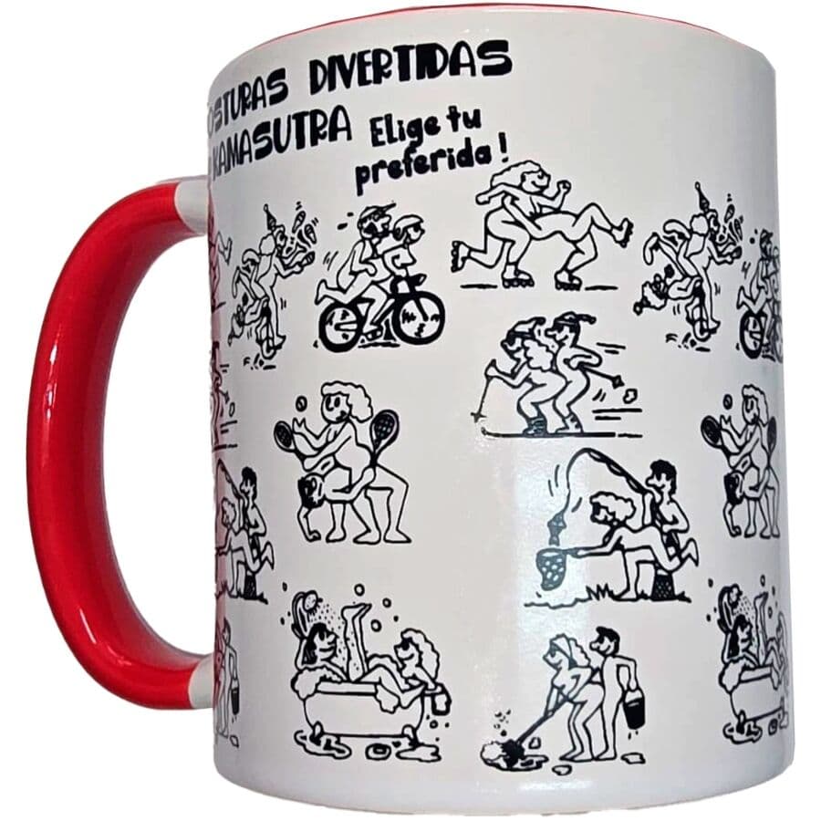 Diablo Picante Kamasutra-Becher – Weißer Keramikbecher 370 ml