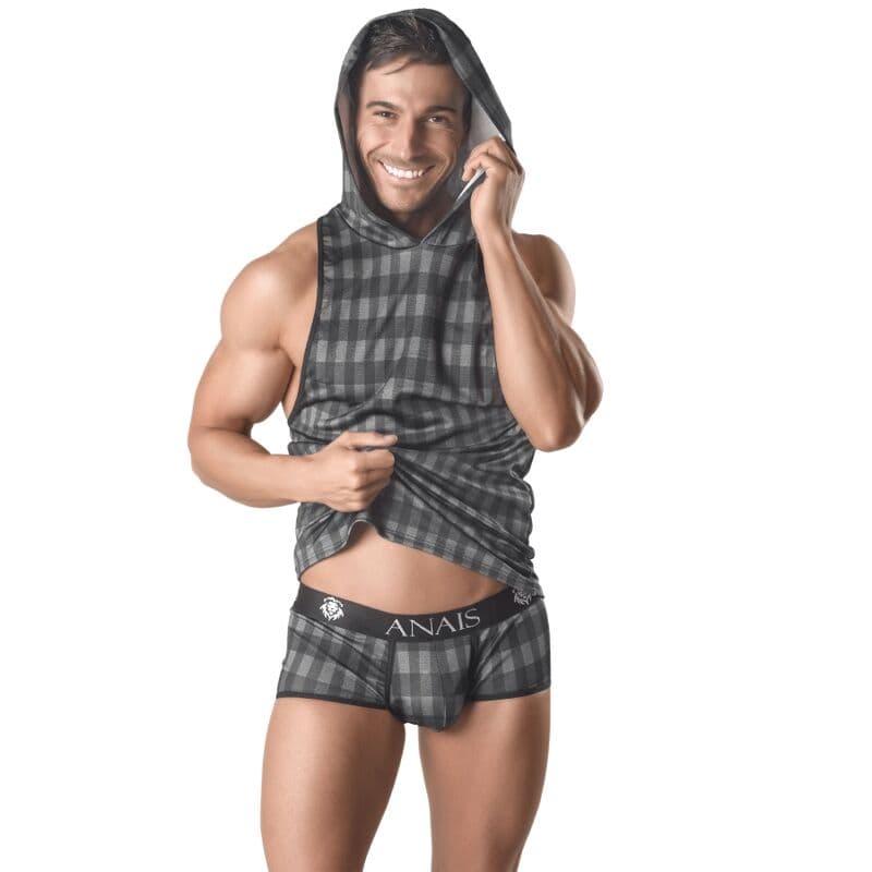 Anais Men Aegis – Kapuzenshirt mit Karodruck