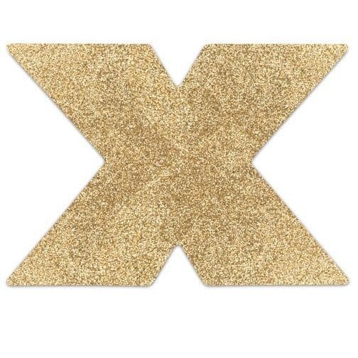 Bijoux Indiscrets Flash Cross – selbstklebende Nippelpasties in Gold