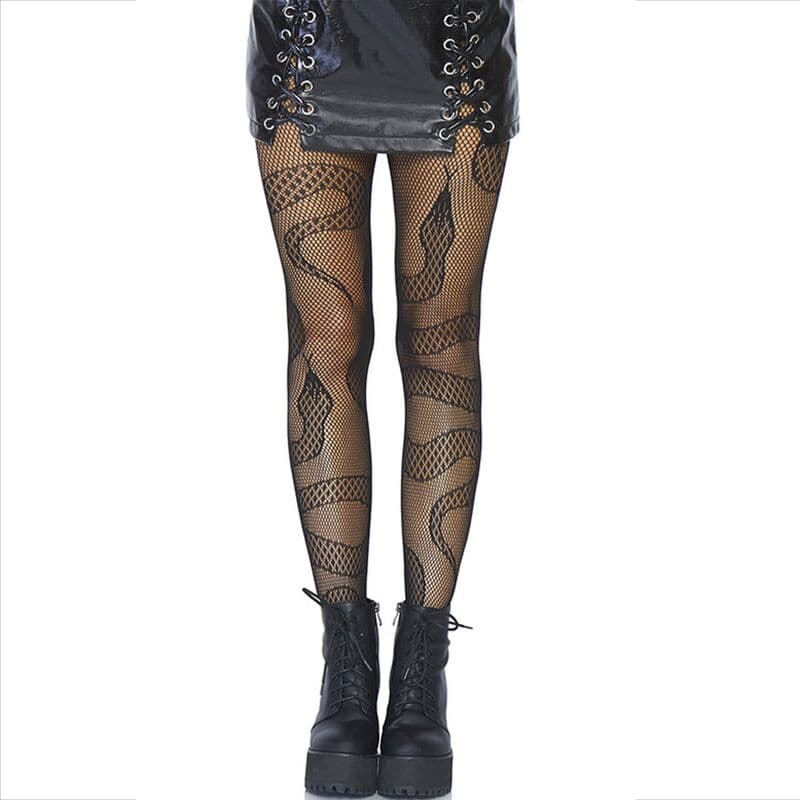 Leg Avenue Net Snakes – Netzstrümpfe mit Schlangenmuster