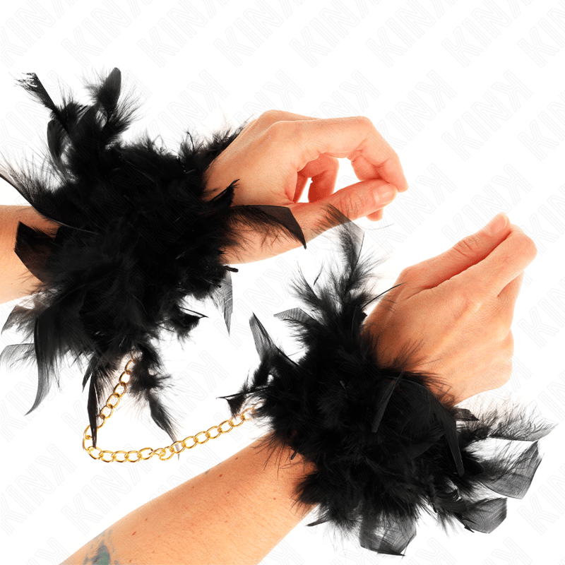 Kink Federhandschellen Modell 1 – Handfesseln mit Goldkette