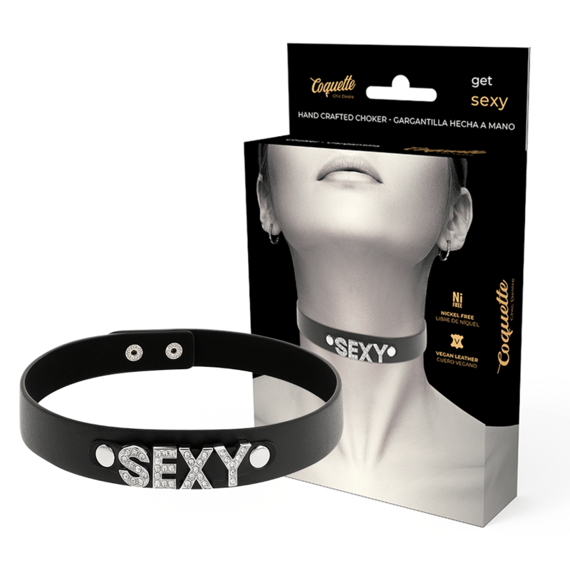 Coquette Chic Desire – Sexy Choker aus veganem Leder