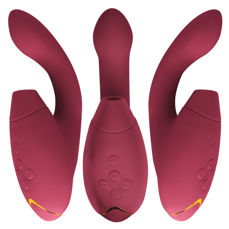 Womanizer Duo 2 in Schwarz, Gesamtansicht der Farbvariante mit Pleasure-Air-Kopf