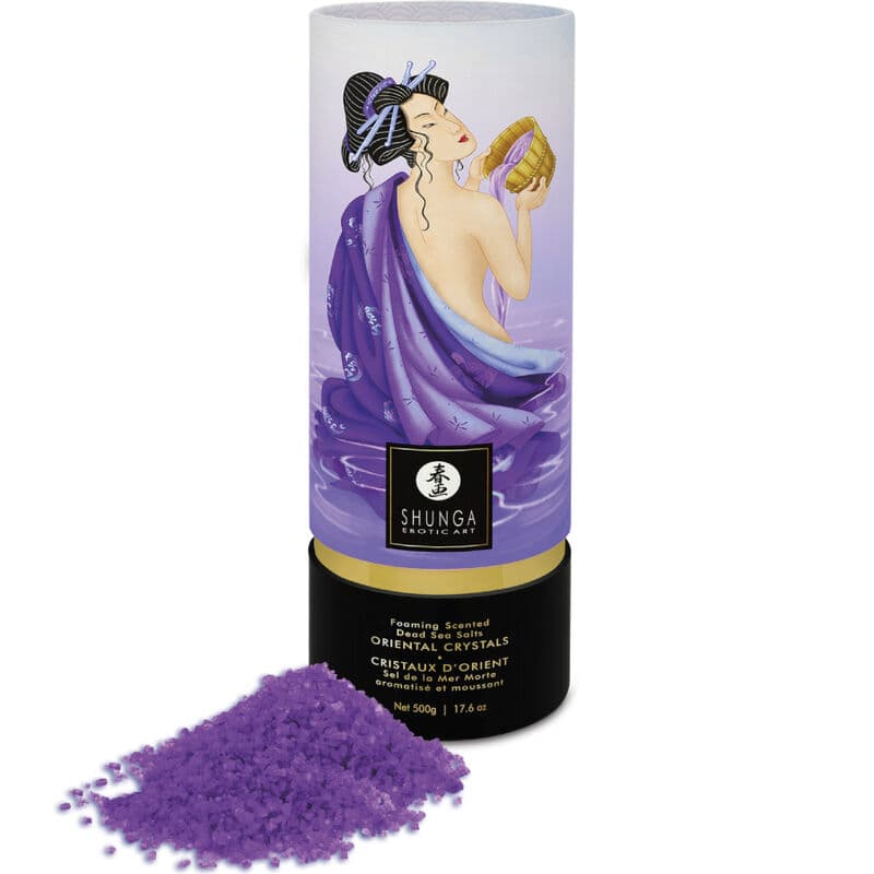 Shunga Badesalz Exotische Früchte – Totes-Meer-Salz mit samtigem Schaum, 500 g