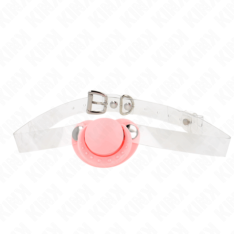 Kink – Knebel in Schnullerform, rosa, verstellbar 43–60 cm