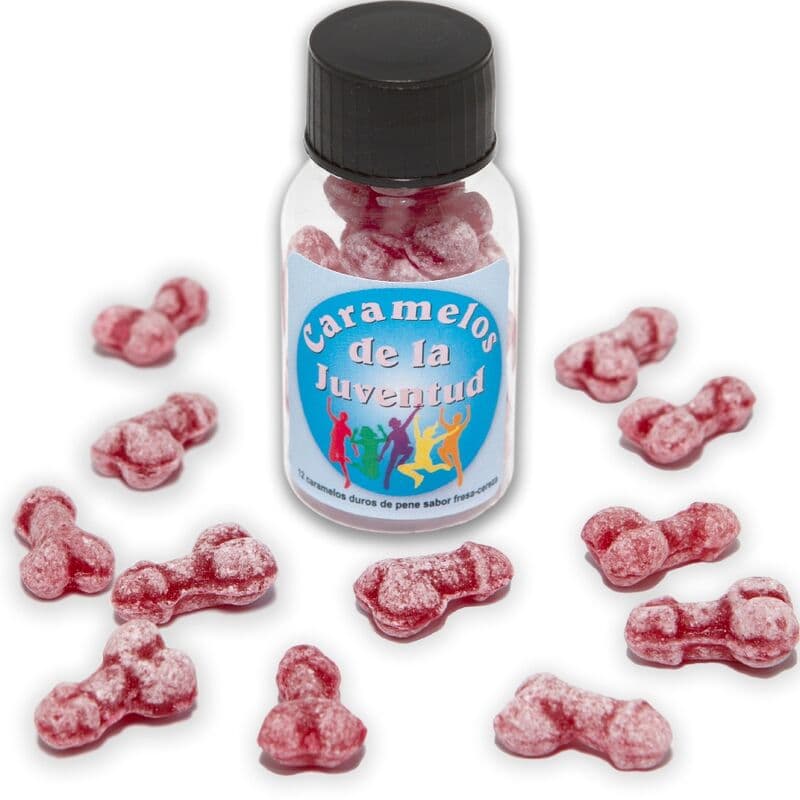 Diablo Picante Jugendbonbons – Penisform, Erdbeere und Kirsche, 12 Stück