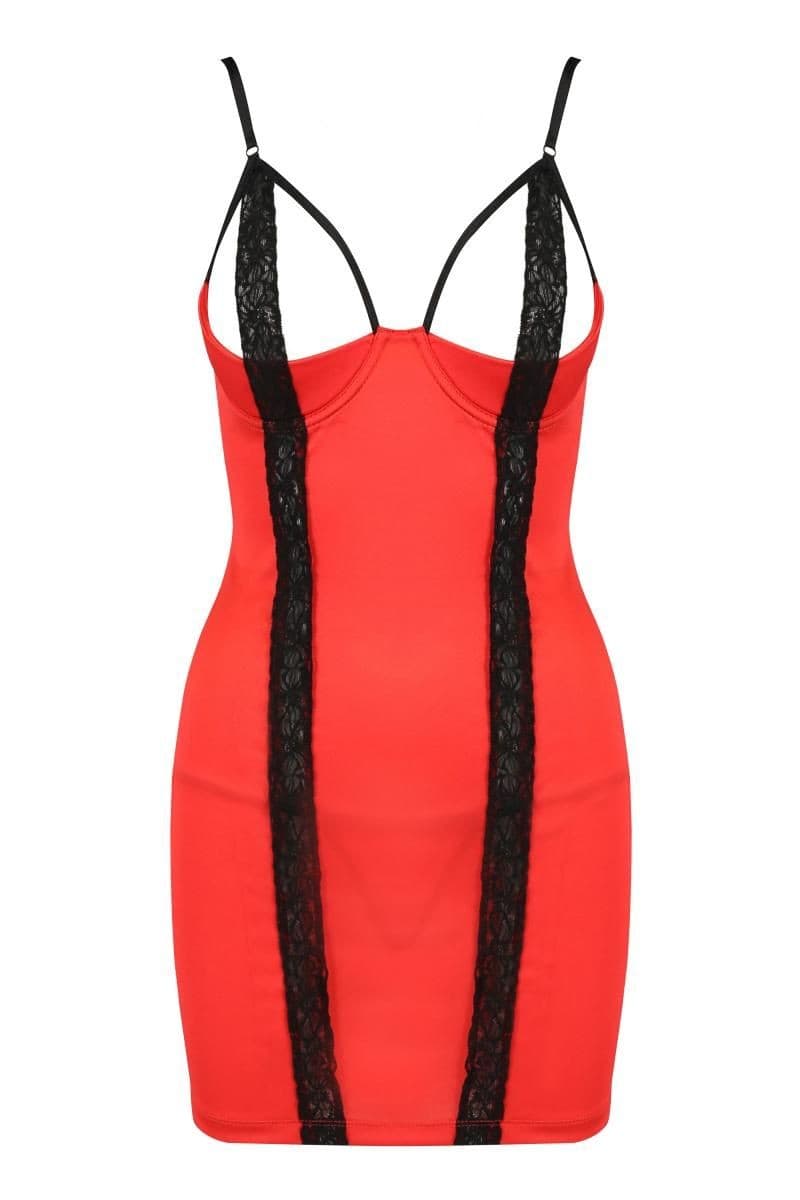 Passion Devil Collection Chemise – mit Bügel-Cups und Hakenverschluss