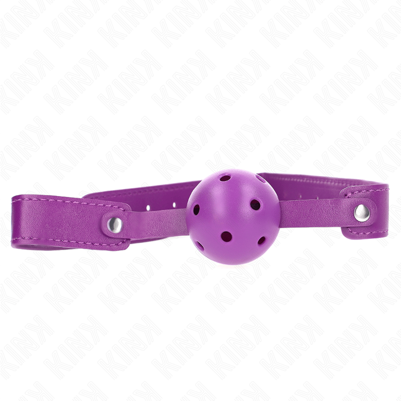 Kink – Ballknebel mit Atemlöchern, lila, Kugel 4,5 cm