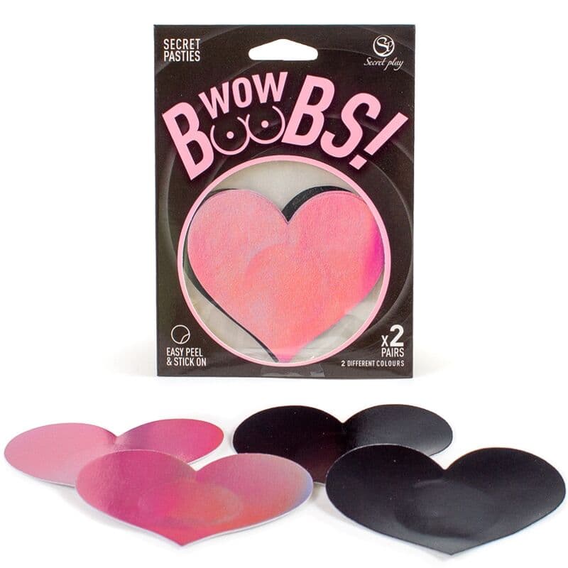 Secret Play Wow Boobs! – Nippelpasties in Herzform, 2 Paar