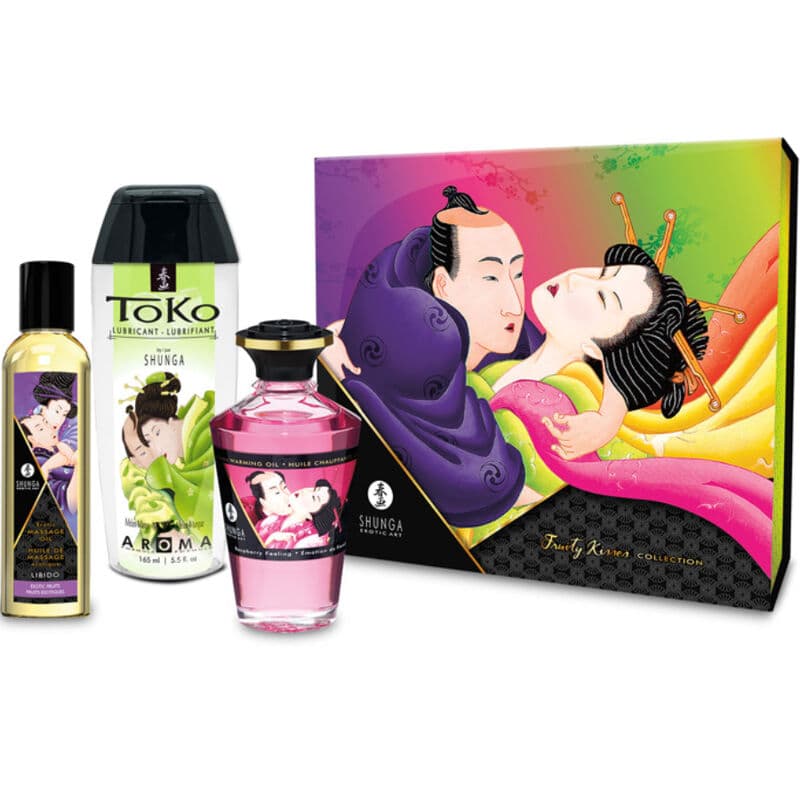 Shunga Fruity Kisses Collection – Massageset mit Gleitmittel