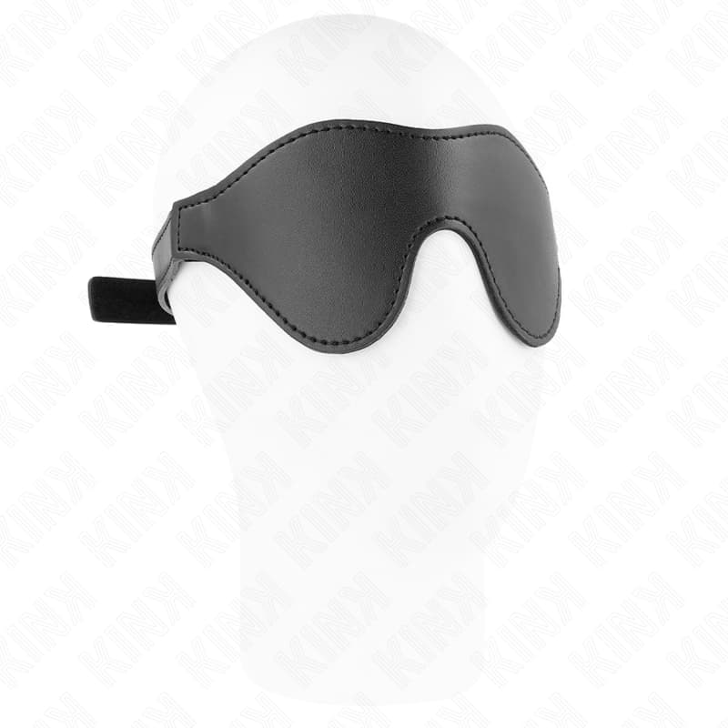 Kink – Kunstleder-Augenbinde mit Klettverschluss, 17 bis 21 cm