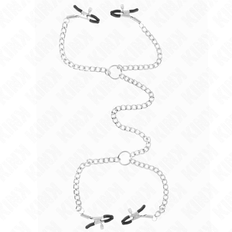 Kink – Set aus 4 Nippelklemmen mit 32 cm Kette