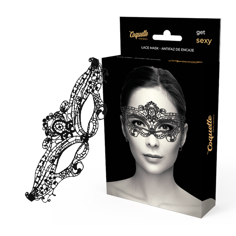 Coquette Chic Desire – feine Augenmaske aus schwarzer Spitze