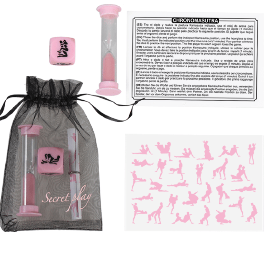 SecretPlay Chronomasutra Kit – Kamasutra-Würfelspiel mit Sanduhr