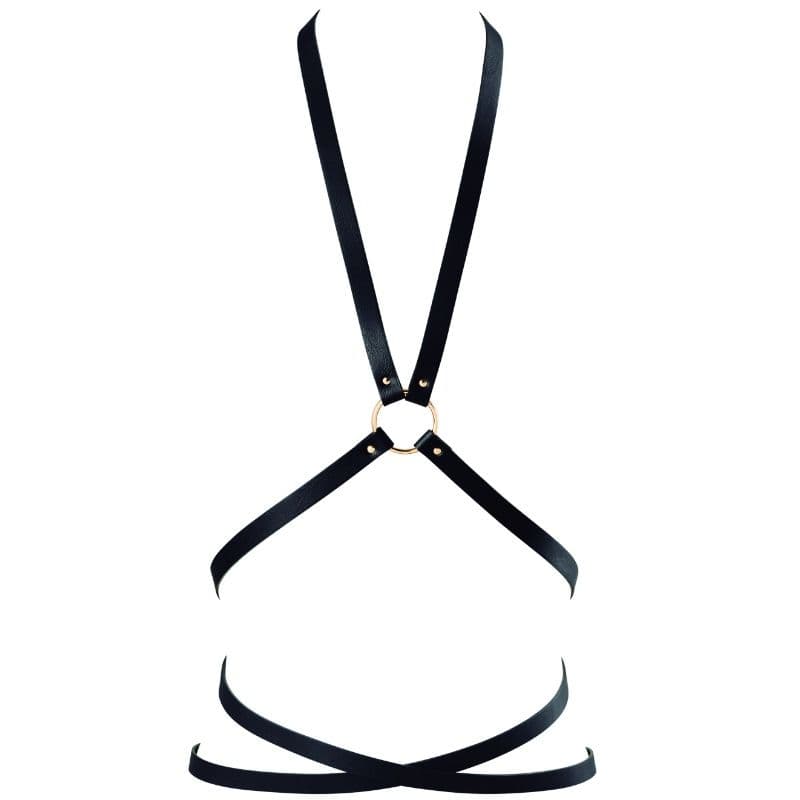 Bijoux Indiscrets Maze Multi-Way – veganes Harness in Schwarz