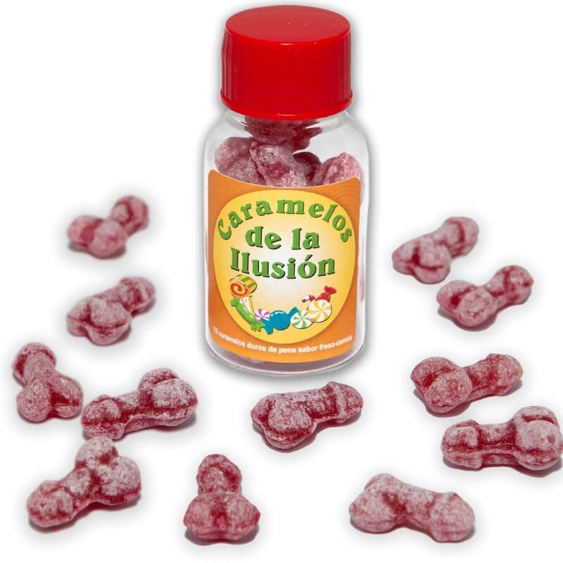 Diablo Picante Illusionsbonbons – Penisform, Erdbeere und Kirsche, 12 Stück