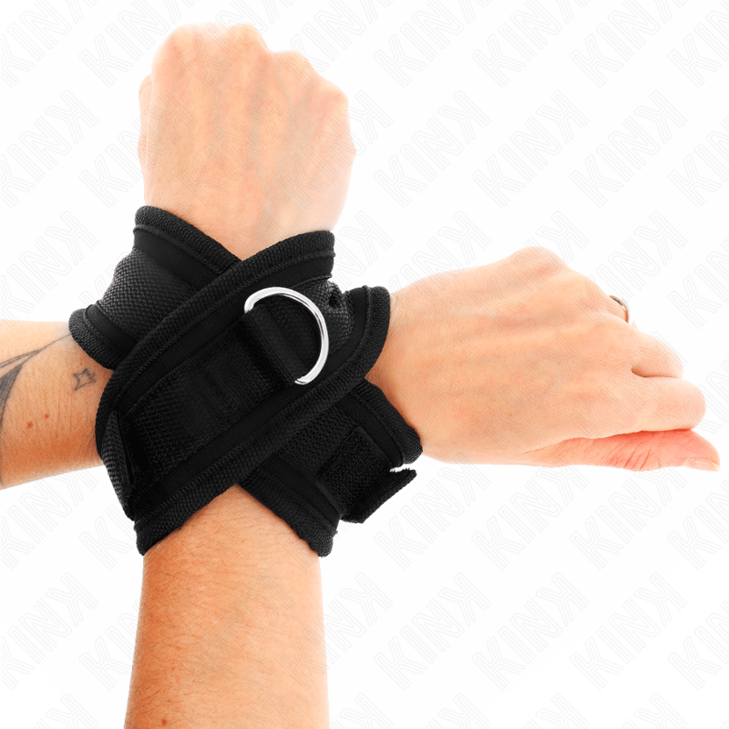Kink Kreuzmanschetten – Handgelenkfesseln, Schwarz, Kreuzmanschetten