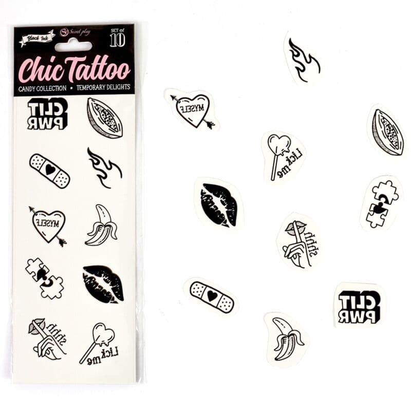 SecretPlay Candy Collection – Set mit 10 temporären Tattoos