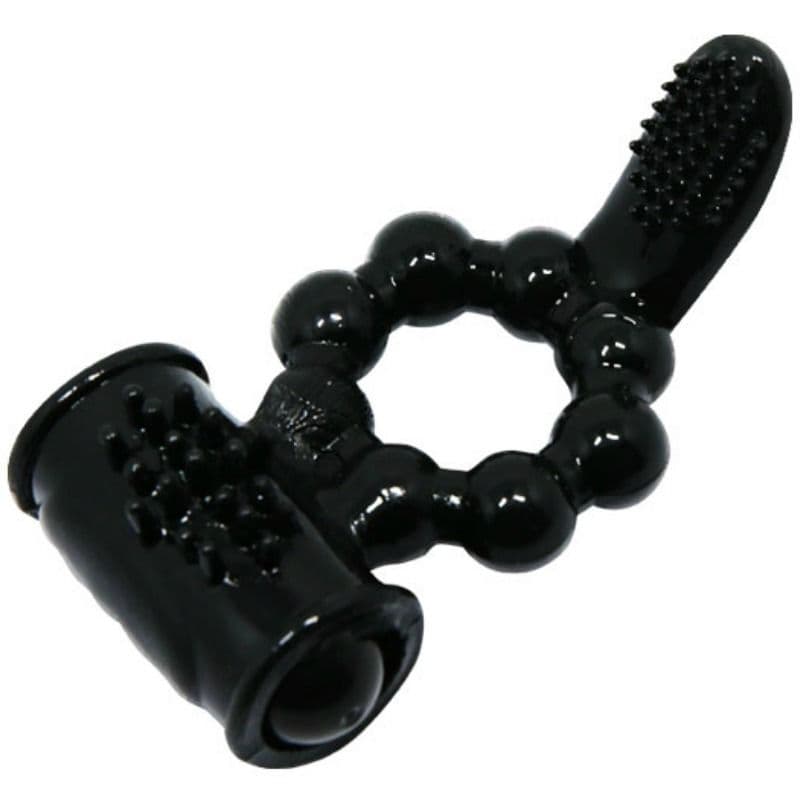 Baile Sweet Ring – Vibrationsring mit Doppelstimulator, Schwarz