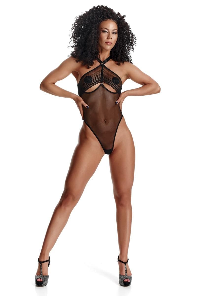 Demoniq LadyX Jimena – Body aus Netzstoff und Spitze