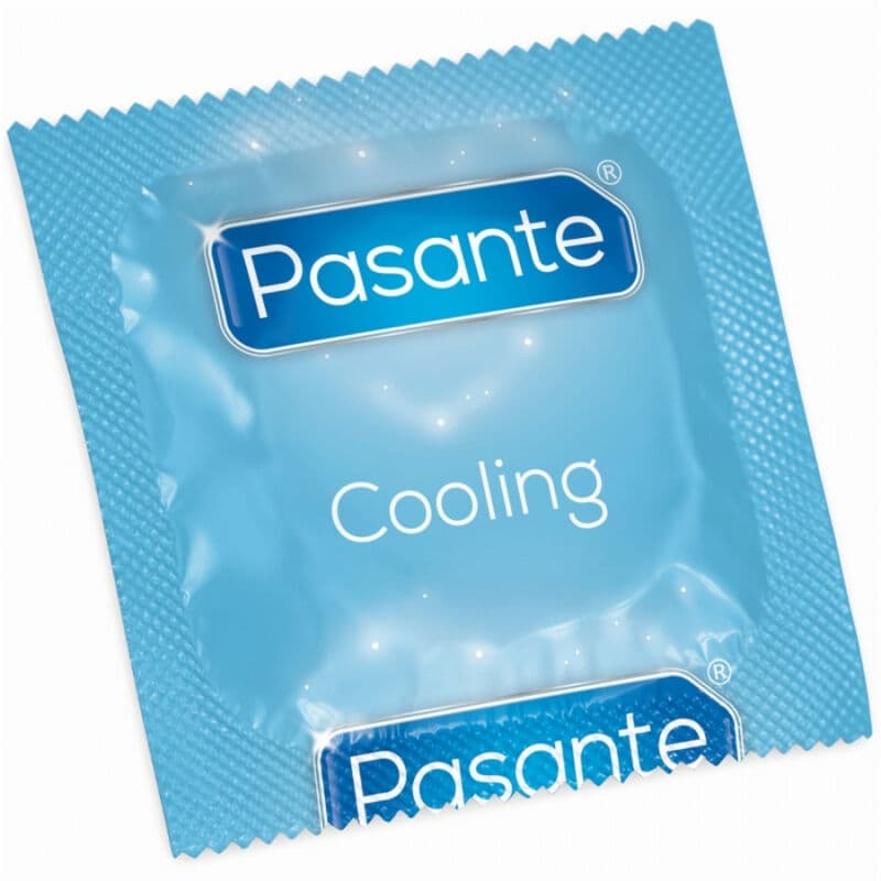 Pasante Cooling Sensation – gerippte Kondome mit Kühleffekt