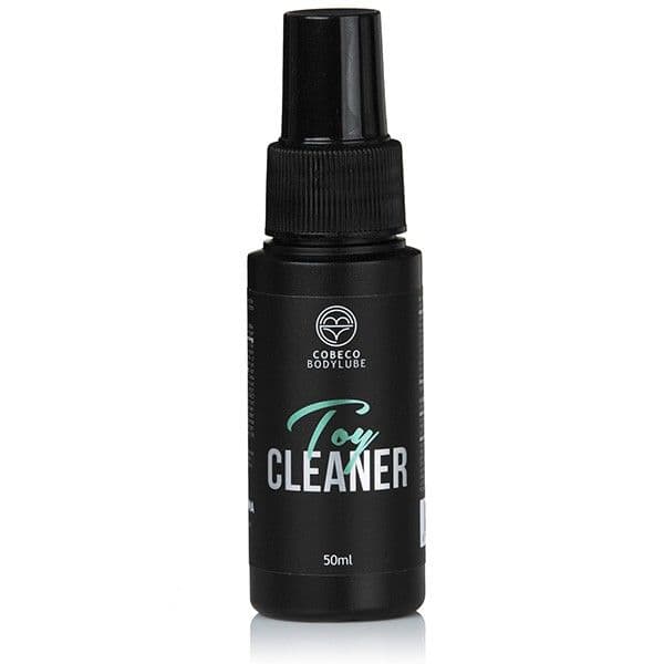 Cobeco Toycleaner mit Sprühkopf und Etikett im Detail gezeigt