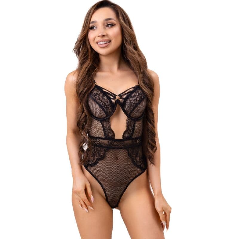 Livco Corsetti Paula – Body aus Spitze und Netz mit Bügeln