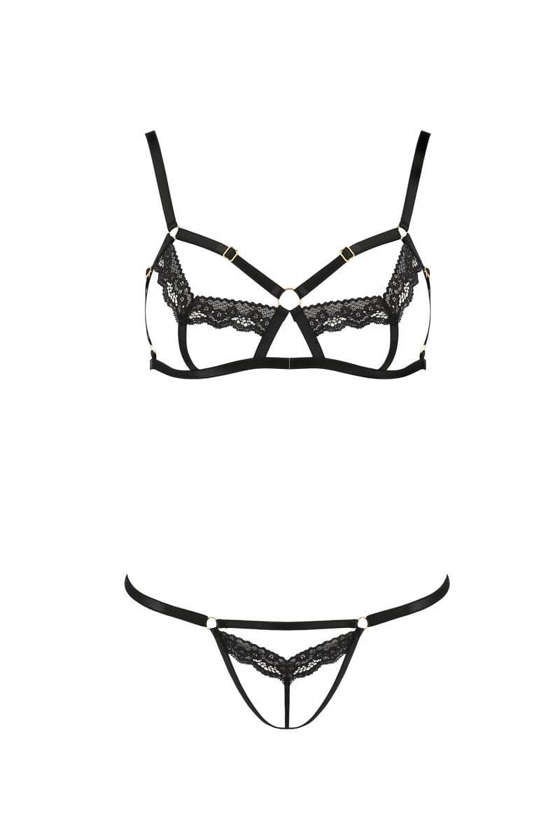Passion Devil Collection Dessous-Set – mit elastischen Gummibändern (schwarz 3)