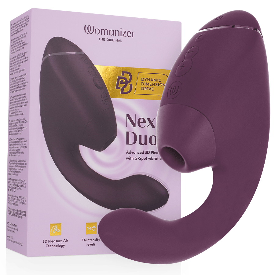 Womanizer Duo Next – Klitoris- und G-Punkt-Stimulator, Dunkellila