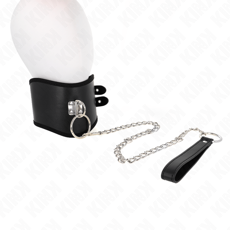 KINK Halskette mit breitem Riemen – Halsband mit Leine