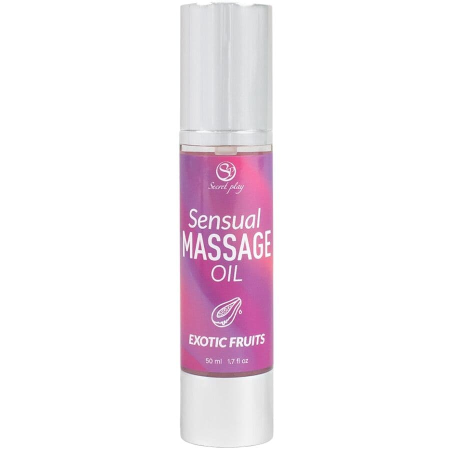 Secretplay Exotische Früchte-Massageöl – Airless-Flasche mit Dosierspender