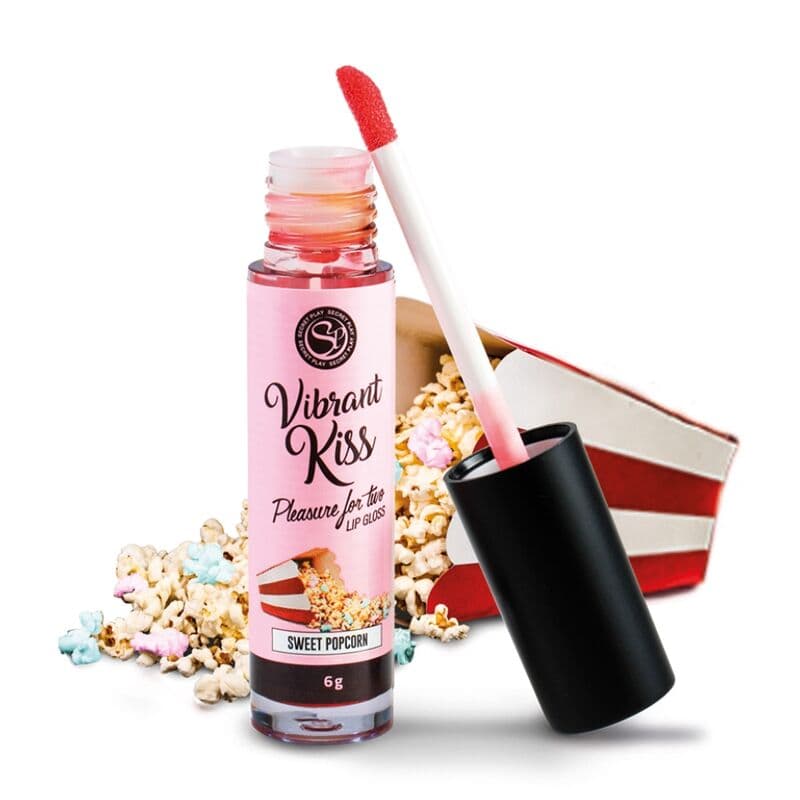 SecretPlay Vibrant Kiss – Lipgloss mit Vibrationseffekt, Sweet Popcorn
