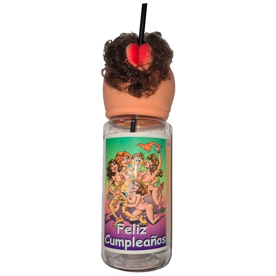 Diverty Sex Diablo Picante – Partyflasche in Lippen-Form mit Geburtstagsmotiv