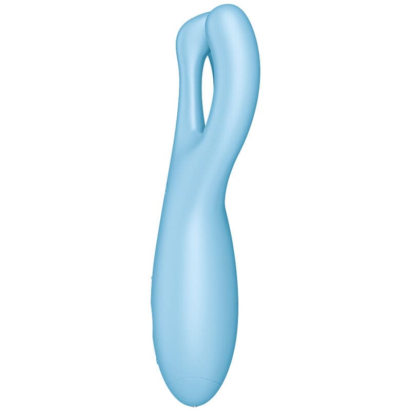 Satisfyer Threesome 4 in der Farbvariante Rosa, mit Fokus auf die Materialoberfläche