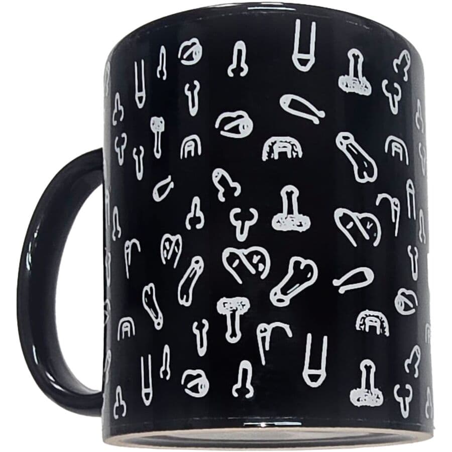 Diablo Picante Penisbecher Schwarz – Schwarzer Keramikbecher 370 ml