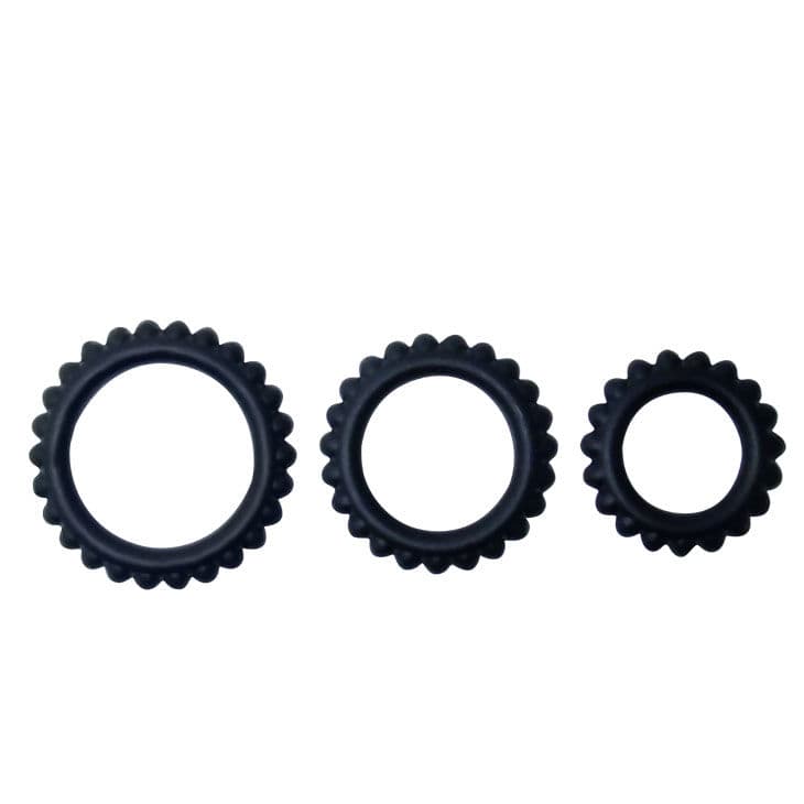 Baile Titan Cockring Set – 3 Silikonringe in unterschiedlichen Größen