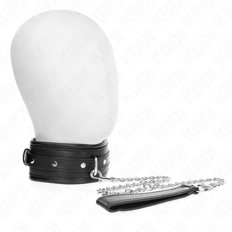 Kink – Halsband mit Glanzriemen und Schnalle, 48,5 x 5,3 cm